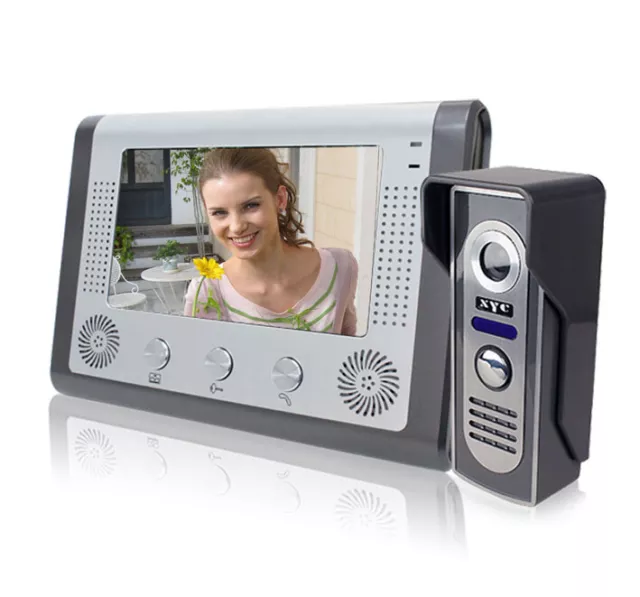 7" TFT/LCD Wired Video Door Phone Doorbell Intercom Home Security Camera Monitor 2