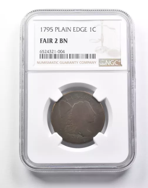 Fair 2 BN 1795 Plain Edge Liberty Cap Large Cent NGC *3417