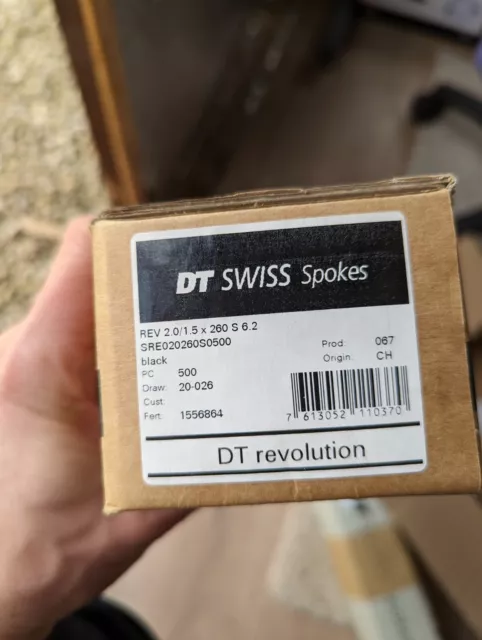 DT Swiss Revolution DB Spokes 18 Pack Black J-Bend 260mm