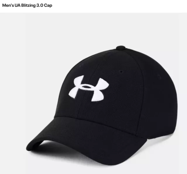 under armour men's blitzing Golf Stretch Fit Cap Col Black Embroidered Logo