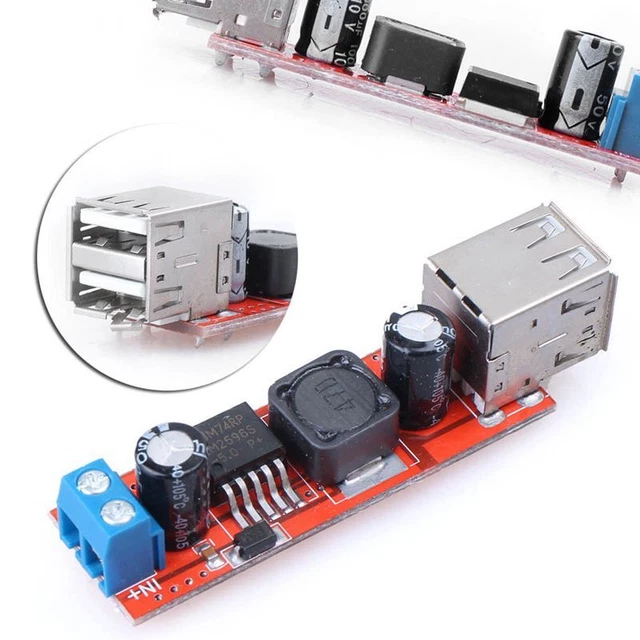 Convertitore DC-DC 12V/24V A USB 5V 3A - Adattatore Auto Con Protezioni