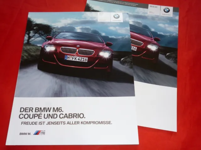 BMW M6 E63 Coupe + M6 E64 Cabrio Prospekt Brochure + Preisliste Pricelist 2010