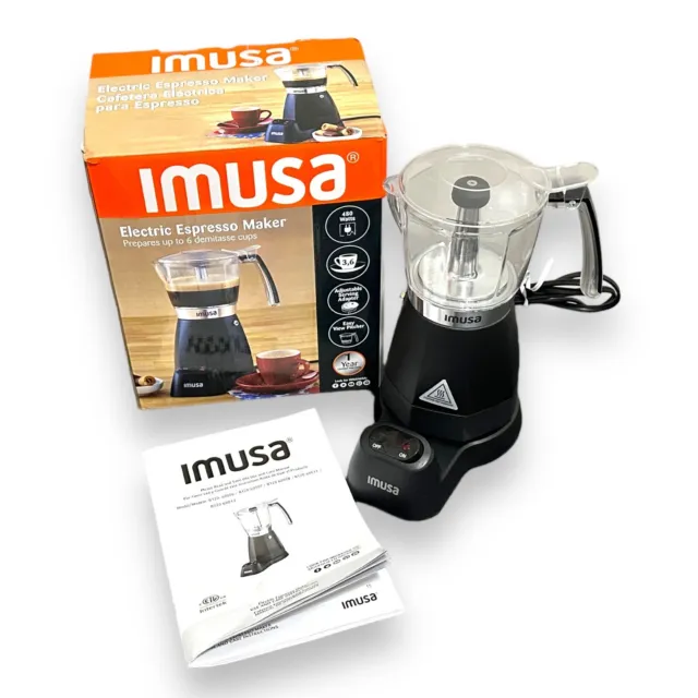 IMUSA B12060008 3- or 6-Cup Electric Espresso Maker - Red
