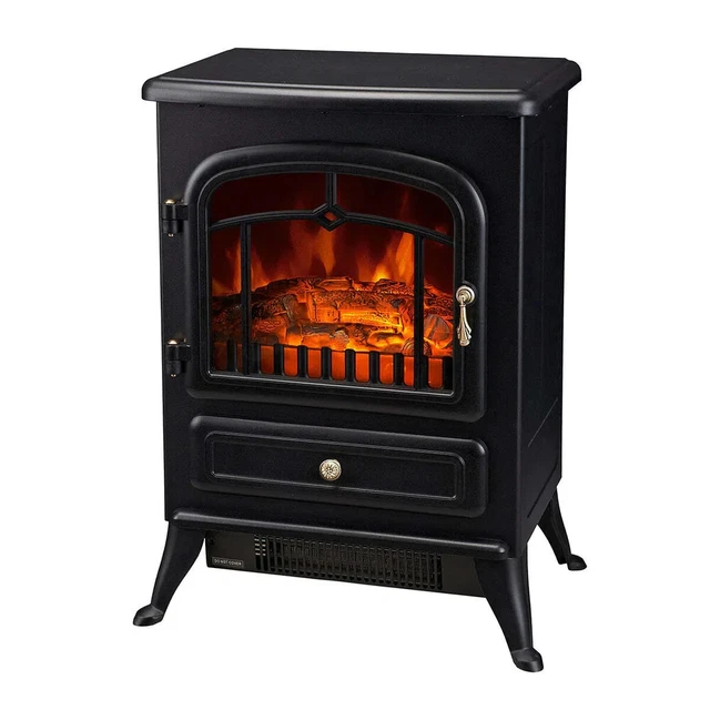 EUROMATIC 1600W ELECTRIC Fireplace Heater 2 Settings Log Flame Effect Mesh  Front $999.00 - PicClick AU