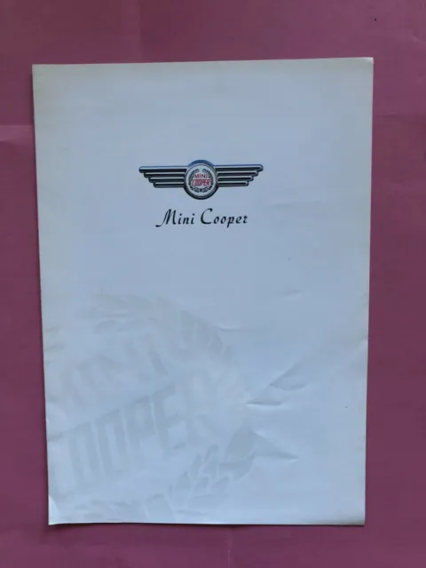 Depliant Mini Cooper Raro Originale Brochure Opuscolo 1001 De Tomaso 1300 850