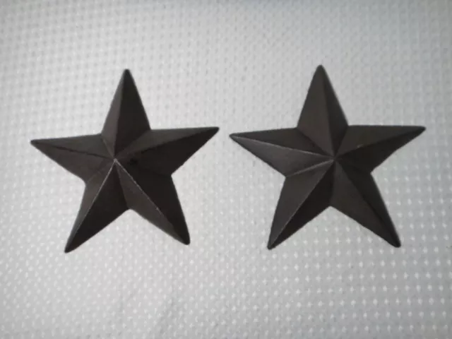 Cast Iron Western Texas Star 7.5" Wall Hanging Cowboy Rustic Decor Set of 2