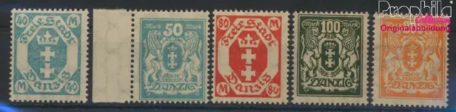 Briefmarken Danzig 1923 Mi 138-142 postfrisch (9762305