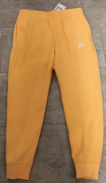 Nike Hommes Pantalon de Survêtement Sweat Jogging Orange Blanc Taille M Neuf
