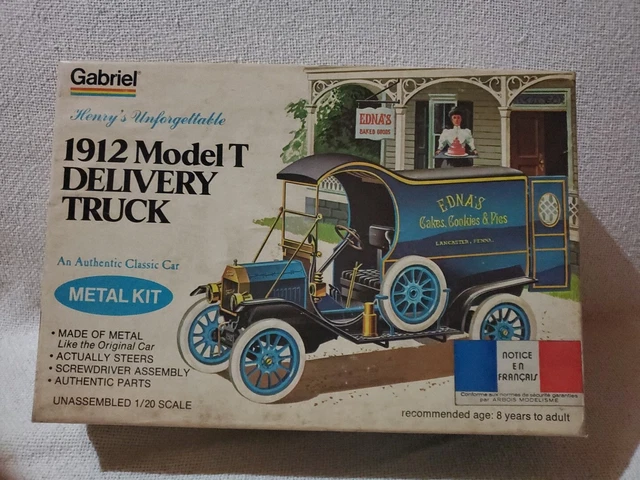 CAMION DE LIVRAISON 1912 MODELE T DELIVERY TRUCK KIT MÉTAL Maquette 1/20 GABRIEL