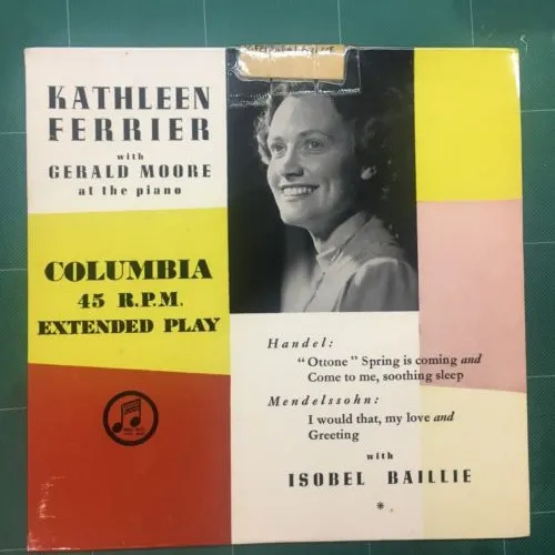 Kathleen Ferrier With Gerald Moore At The Piano SED 5526 7" EP Columbia 1955