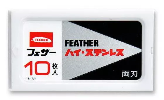 10 St. Feather FH-10 Double Edge Rasierklingen für Rasierhobel made in Japan