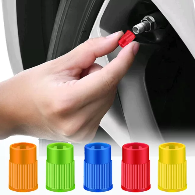 4Pcs Car Truck Bicycle Motorcycle Plastic Wheel Tyre Tire Air Valve Stem Caps