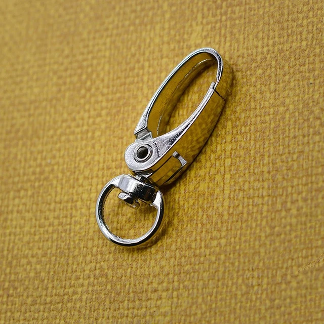 10 un. Bolso de plata pequeño broches de langosta clips de gatillo giratorios gancho a presión para llavero