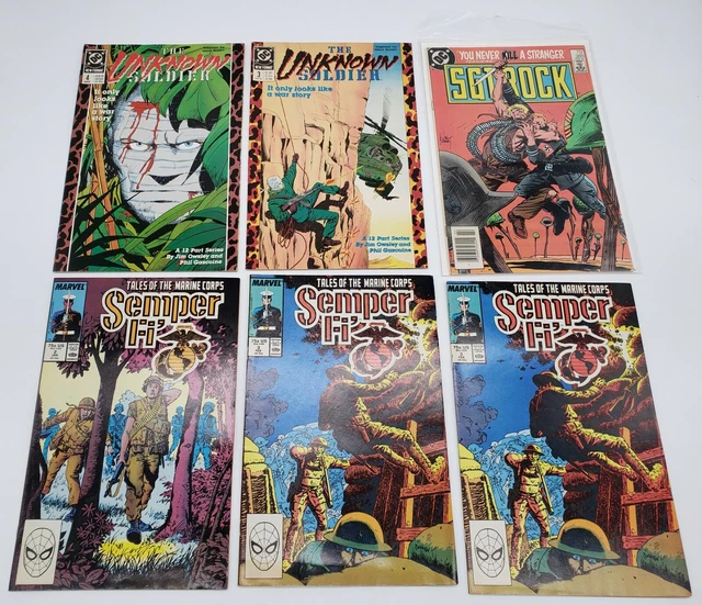 Lot of 12 Nam Merc Luftwaffe Unknown Soldier Semper Fi - Marvel and DC Comic