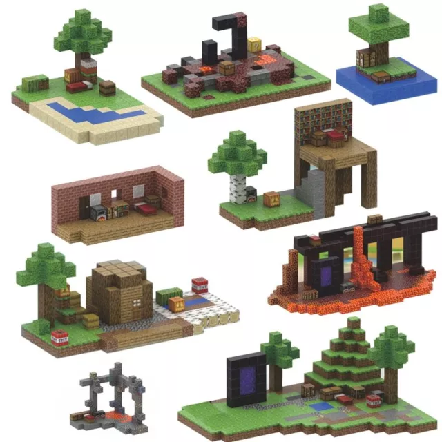 My World Magnetic Building Block Set STEM Mine Craft Toys Tiles Pixel Cube 2cm 3