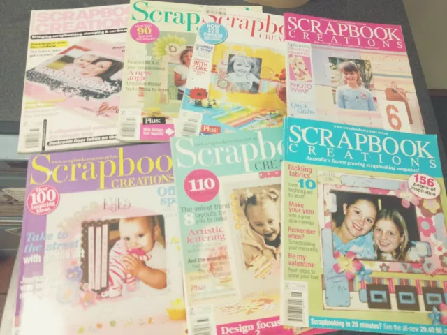 7 x Scrapbook Creations Scrapbooking Magazines