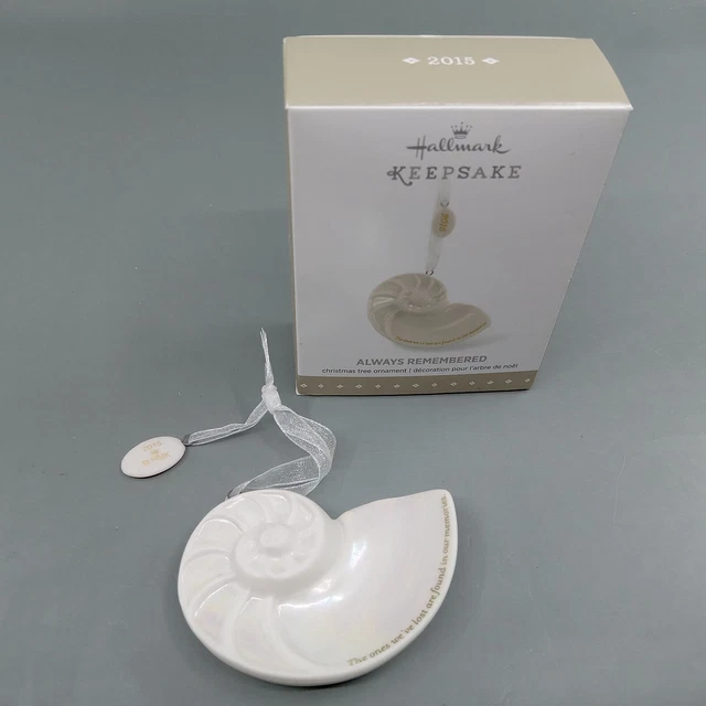 HALLMARK KEEPSAKE ORNAMENT Always Remembered Porcelain Chambered