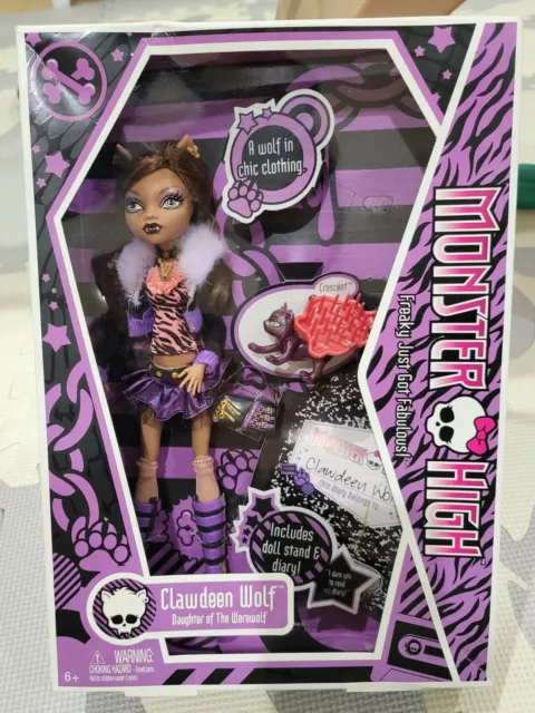 Monster High Clawdeen Wolf Doll with Crescent First Edition Mattel