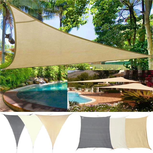 1 Pezzo Vela Parasole Rettangolare Traspirante E Tenda Parasole Con Rete Di Protezione Solare Adatta Per Balcone, Garage, Cortile, Giardino, Piscina, Prato, Attivà All'aperto | SHEIN ALIA