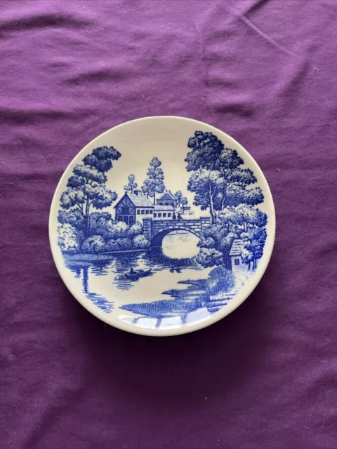 Vintage Nasco Lakeview Blue White Willow Japanese Hand Painted