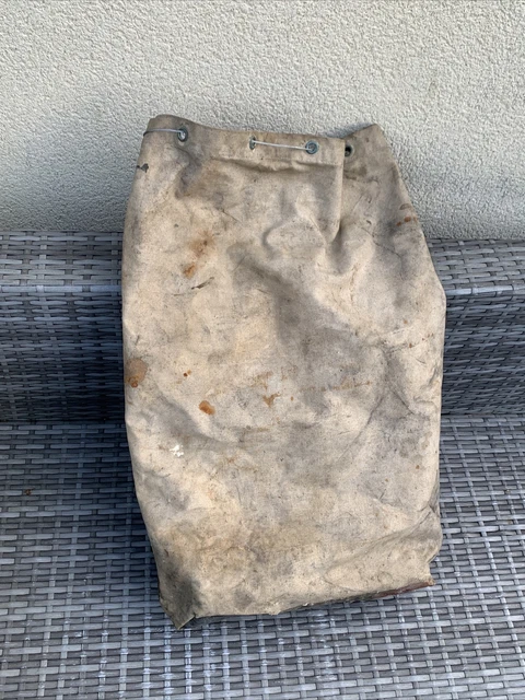 WWI/WWII S.A.N. Co.LTD VINTAGE NAVY SEAMAN'S CANVAS KIT DUFFLE BAG BRAZIL 3