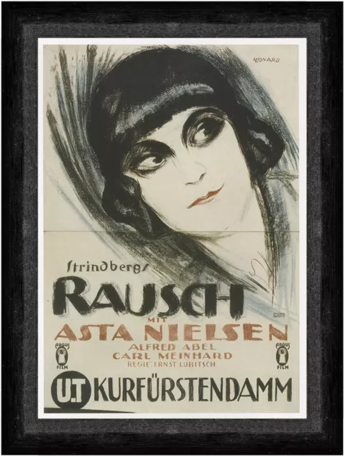 Rausch. Filmplakat R. L. Leonard 1919 Asta Nielsen Kunstdruck Faks_Werbung 862