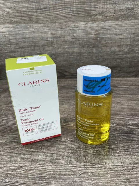 CLARINS Huile Tonic Body Treatment Oil Firming Toning 3.4 Oz 100mL