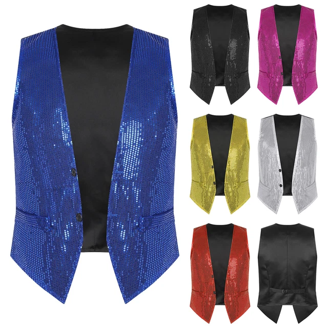 T-shirt bambini ragazzi top jazz danza scintillante costume performance costume