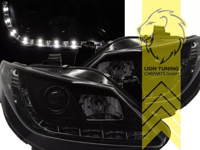 Scheinwerfer echtes LED Tagfahrlicht für Seat Ibiza 6J schwarz