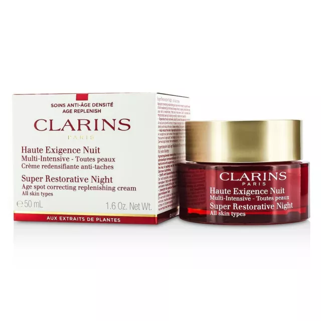 Crema reponente correctora de manchas de la edad nocturna Clarins 1,7 oz - 50 ml