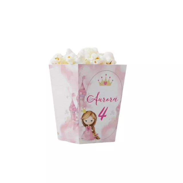 Box porta pop corn 6 Pezzi personalizzabile a tema festa compleanno bimbo bimba 3