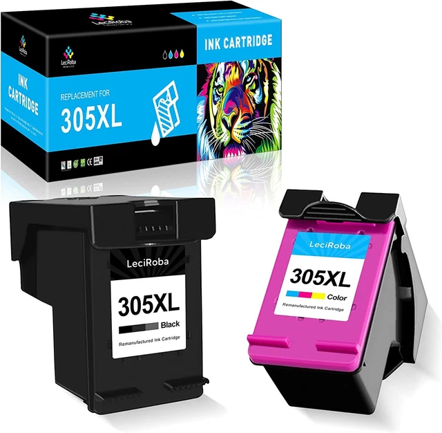 LeciRoba 305xl cartucce per hp Deskjet, 305 XL 1-nero 1-colore, HP Deskjet 271….