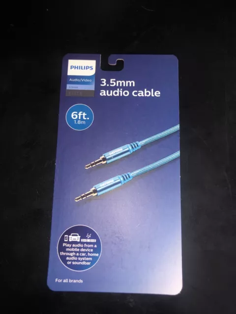 PHILIPS 3.5mm audio cable 6ft