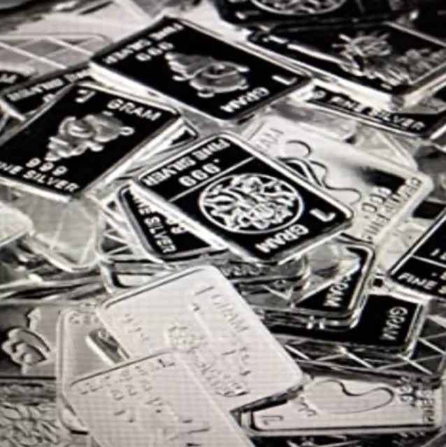 (20x) Pure .999 Fine Silver Bars Bullion Estate Lot Assorted Designs
