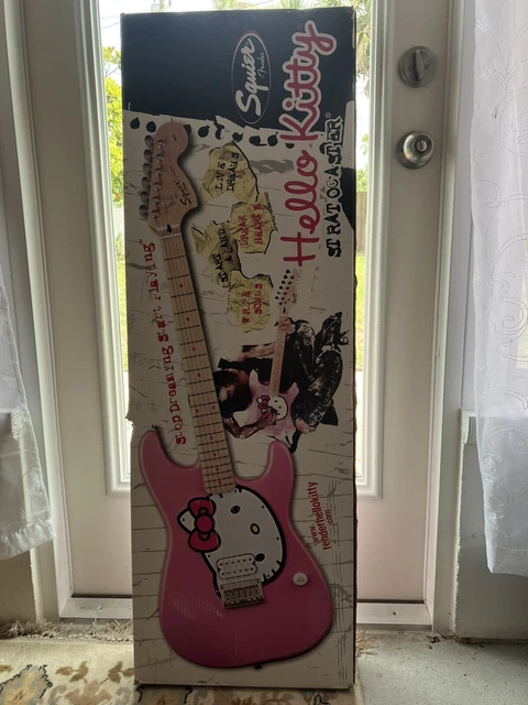 2005 Hello Kitty Pink Fender Squire Electric Guitar, New In Box