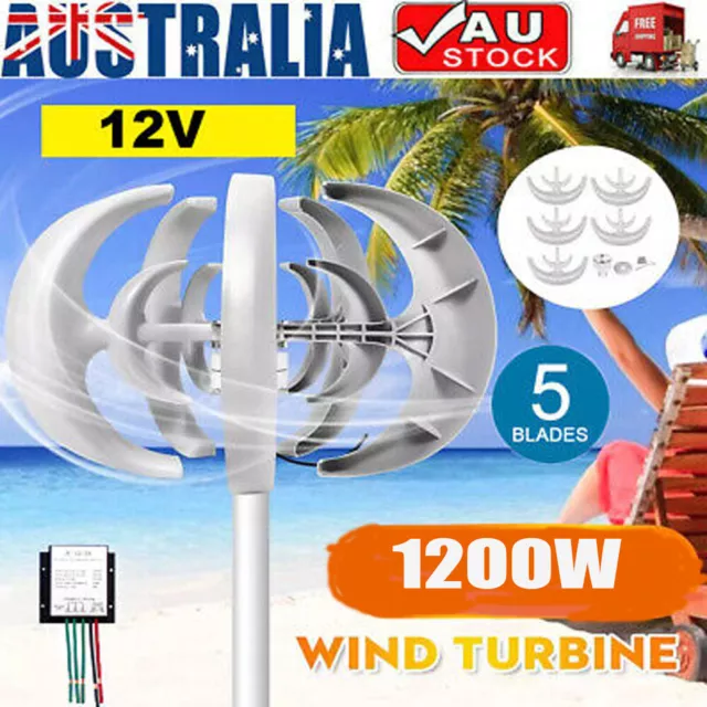 3/5 Blades Wind Turbine Generator 400W 12V With Charge Controller Solar Power AU