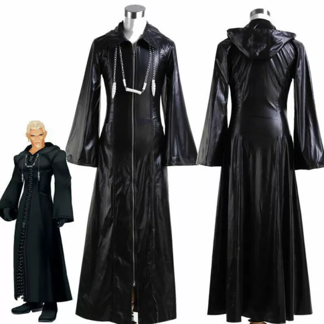 Kingdom Hearts Organization XIII Cosplay Costume Roxas Zip Cloak Coat Jacket