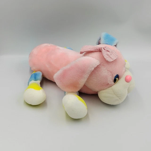 Peluche Ancienne Chien Snoopy Blanc Et Rose - Années 1958-1968 - Modèle 34642 - Occasion