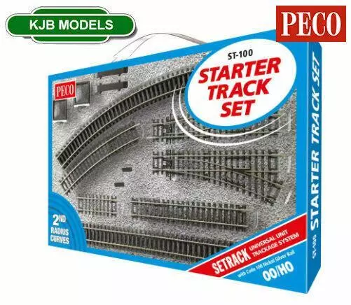BNIB OO Gauge PECO ST-100 Setrack Starter Track Set, 2nd Radius - Code 100