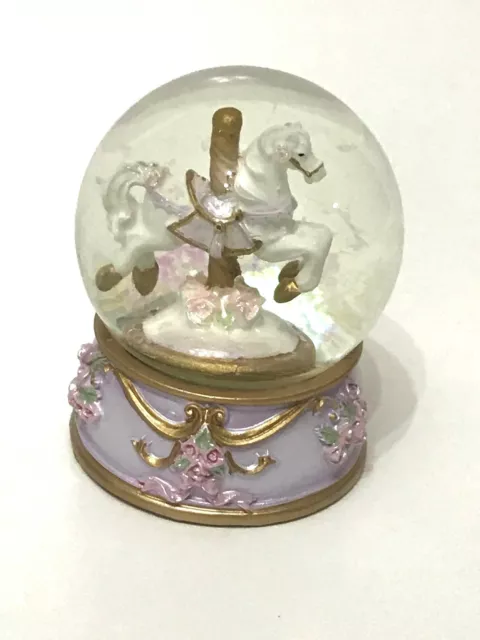 Classic Pink - Carousel Snow Globe (C)