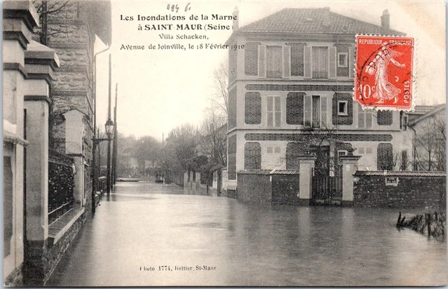 94 SAINT MAUR - villa schacken, av de joinville crue de 1910