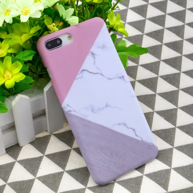 Granite Marble Contrast Color PC Hard Phone Case Cover Fit For iPhone 7 Plus