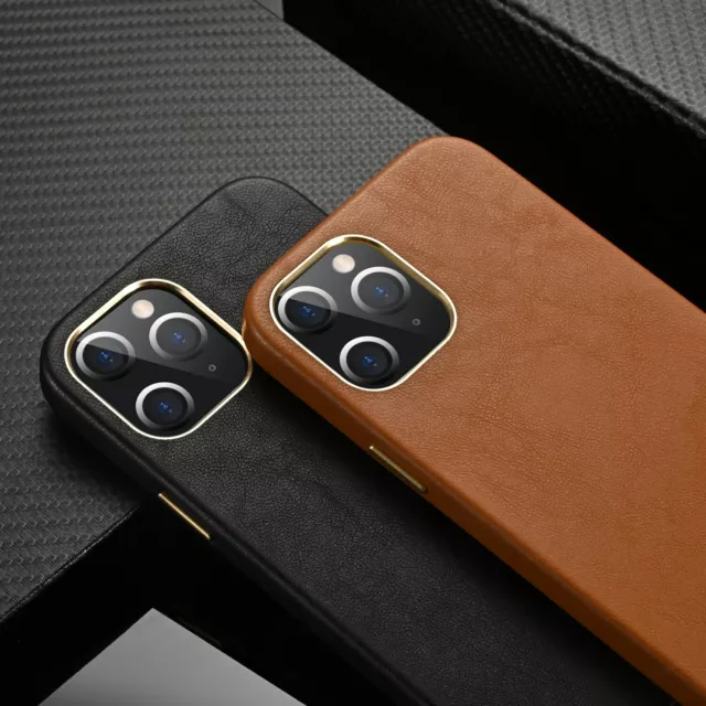 Premium Genuine Leather Back Case Cover For Apple iPhone 12 13 14Pro Max mini 11