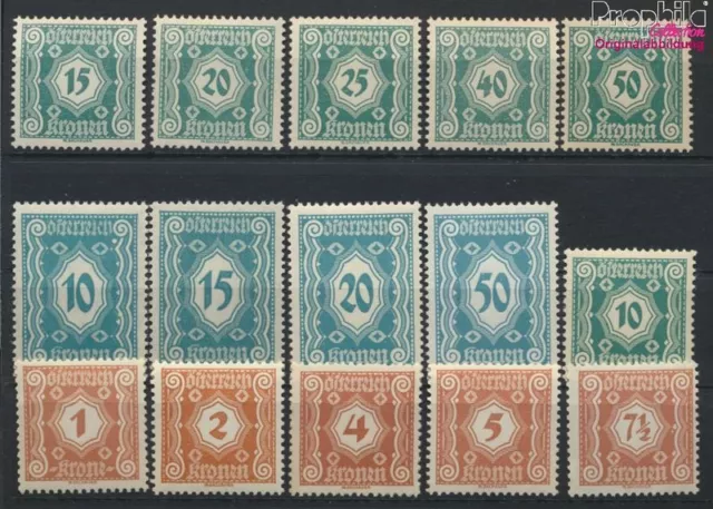 Briefmarken Österreich 1922 Mi P103-P117 postfrisch (9959662