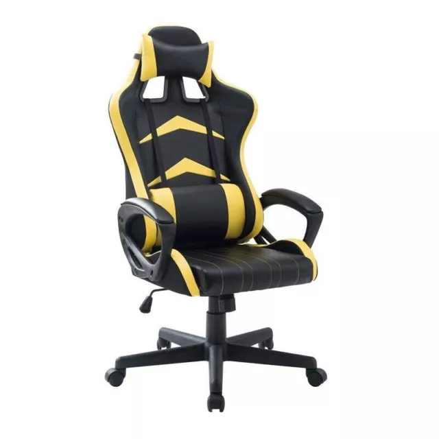 Jerez Pvc Office Chair 58 X 68 X H130 Cm Black And Yellow