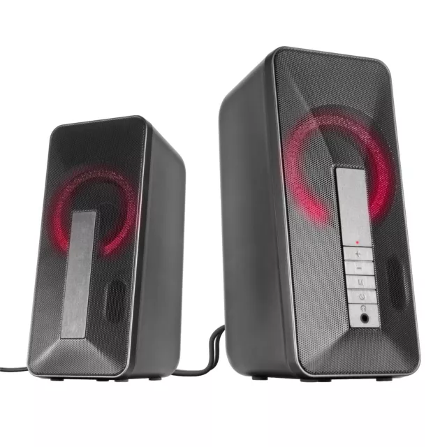 Speedlink LAVEL Stereo-Lautsprecher Bluetooth USB 20W LED-Beleuchtet Speaker