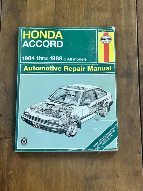 Haynes Repair (Shop) Manual - 1984 - 1989 Honda Accord