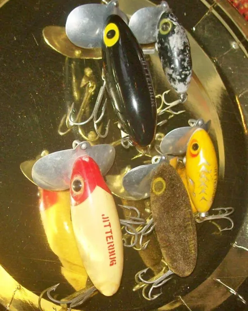 5 PACK VINTAGE Fishing Lure Fred Arbogast JITTER BUGS $33.99 - PicClick
