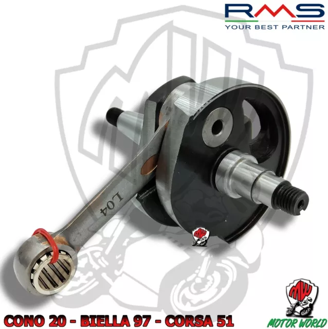 Albero Motore Anticipato, Cono 20, Biella 97, Corsa 51, Vespa 50 Pk Modifica Rms