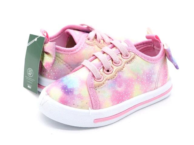Laura Ashley Girls Size 5 Sneakers Pink Low Top Lace Up Casual Shoes